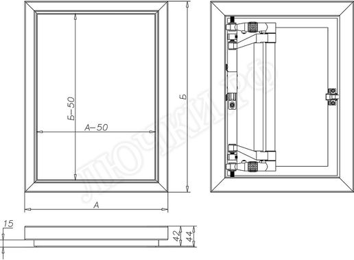Люки под плитку Евроформат АТР 400*700 Люки под плитку Евроформат АТР 400*700