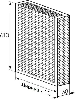 Радиаторный экран С перфорацией Цветок Металлический верх 290*610 Радиаторный экран С перфорацией Цветок Металлический верх 290*610