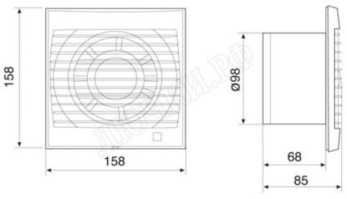 Вентилятор Decor 100CH Вентилятор Decor 100CH
