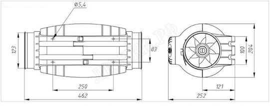 Вытяжной вентилятор канальный Soler & Palau TD350/125 SILENT 230V 50 осевой Вытяжной вентилятор канальный Soler & Palau TD350/125 SILENT 230V 50 осевой